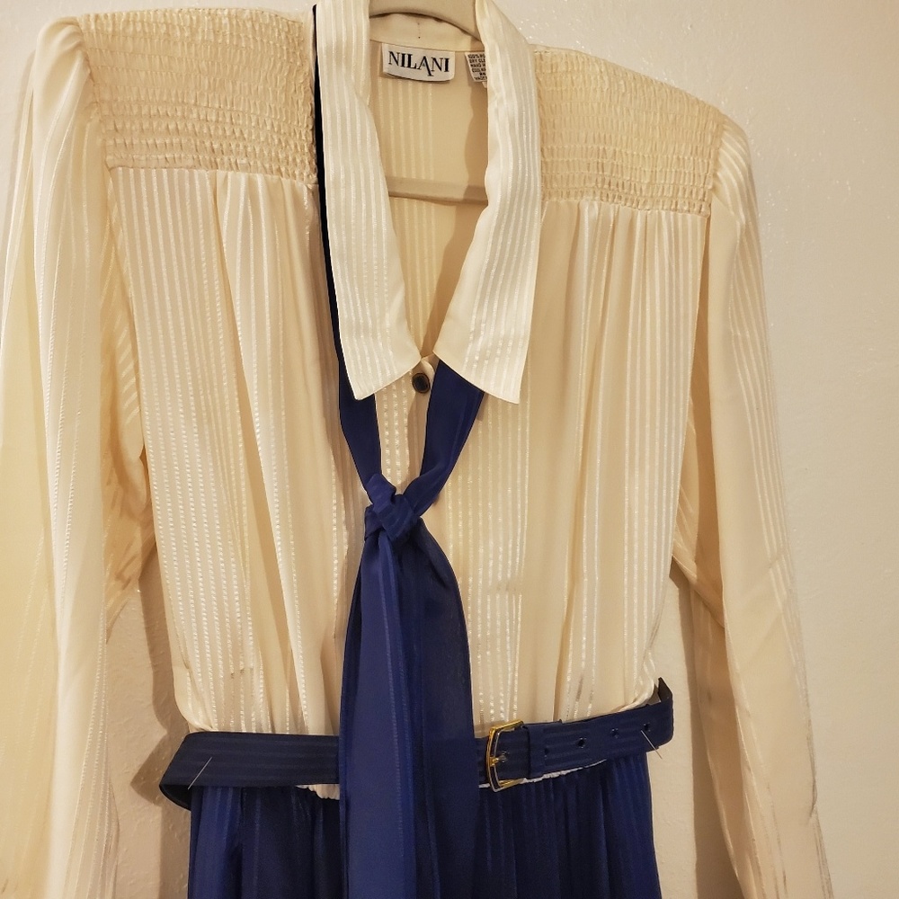 Vintage 80s Midi Dress - Picture 3 of 4